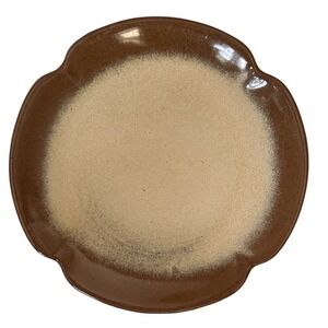 Vintage FRANKOMA Plainsman 5E Plate Brown Tan Glaze 5.5" Oklahoma USA